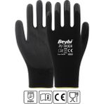 Beybi Pu Touch Hassas Montaj Iş Eldiveni 8 Beden - 12 Çift - Siyah