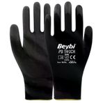Beybi Pu Touch No 10 100 Çift Poliüretan Kaplı Polyester Örme Eldiven