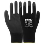 Beybi Pu Touch No: 8/M 288 Çift Poliüretan Kaplı Polyester Örme Eldiven