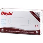 Beybi Pudrasız Lateks Eldiven M Beden 100'lü Ambidextrous Kullanım İçin Uygun