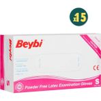 Beybi Pudrasız Lateks Muayene Eldiveni Small 100 Adet 15 Kutu