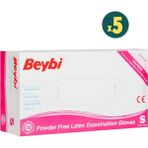 Beybi Pudrasız Lateks Muayene Eldiveni Small 100 Adet 5 Kutu