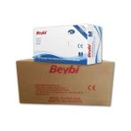 Beybi Pudrasız Mavi Nitril Eldiven 1 Koli S
