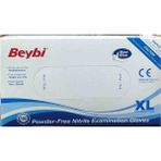 Beybi Pudrasız Nitril Muayene Eldiveni Mavi x l