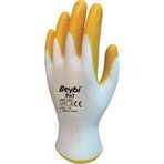 Beybi Sarı Beyaz Nitril Iş Eldiveni 12 Çift Bye753