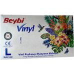 Beybi Vinly Pudrasız Şeffaf Eldiven L