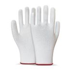 Beybi Yıkanabilir Koruyucu Örme Polyester Eldiven Beyaz No: 10 - 5 Çift - XL