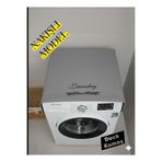 BeybiNest Çamaşır Makinası Örtüsü Nakışlı Model Krem