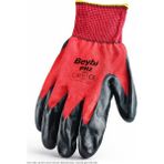 Beybi/pn2 Nitril Kaplı Iş Eldiveni - Montaj, Sanayi, Depo ve Peyzaj Için Koruyucu Eldiven, Beden: 10/xl,kırmızı