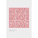 Beybium Kız Çocuk Pembe Çilek Temalı Pamuklu Çocuk Eşarp 80*80cm