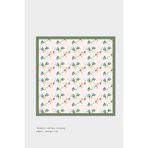 Beybium Kız Çocuk Yeşil Çiçek Temalı Pamuklu Çocuk Eşarp 80*80cm