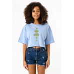 Beyblade Pieces Green Bebe Mavi Kadın Crop Tshirt