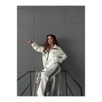 Beybun boutique Oversize Şerit Detaylı Hırka Eşofman Takım