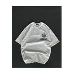 beybunn Kadın Baskılı T-Shirt Kısa Kol Bisiklet Yaka Oversize Rahat Kalıp Günlük Tişört - Beyaz