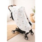 Beyge Baby %100 Pamuktan Tek Katlı Müslin Bebek Arabası Örtüsü - Yeşil