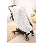 BeygeBaby %100 Pamuktan Tek Katlı Müslin Bebek Arabası Örtüsü