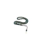 Beyisa Metal Püsküllü Misbah Misbaha Rosary Zikr Çift Renkli Yeşil Sarı Sürmeli Kehribar Tesbih