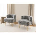 Beylerbeyi 2'li Çay Seti Berjer (Salon, Balkon, Ofis, Bahçe) - Gri
