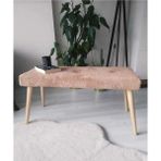 Beylerbeyi Ahşap Ayaklı Handmade Geniş Oturum kahverengi Welsoft Kumaş Bench ,ayak Ucu Uzatmalık,berjer, Koltuk - Kahverengi - Meşe