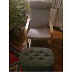 Beylerbeyi Gürgen Ahşap Ayak Keten Kumaş Oval Pufidik Puf Bench Tabure Sandalye