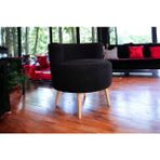 Beylerbeyi Tekli Puf ,makyaj Önü Pufu,çay Seti Tekli Koltuk, Berjer (Salon, Balkon, Ofis) - Siyah