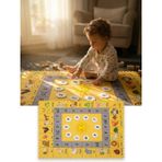 Beylini 15 Parça Puzzle Oyun Halısı Yapboz Karo Eva Sünger Sayılar Hayvanlar Alfabe Eğitim Matı 90x150 CM (Hayvanlar)