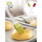 Beylini 2'Li Yumurta Fırçası Silikon Yağ Su Hamur Pasta Isıya Dayanıklı Yağlama Ve Soslama Fırçası