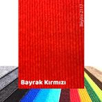 Beylini Halıfleks Zemin Yer Kaplama 3 mm Kalınlığında Rip Halı Duvardan Duvara Halıflex Organizasyon Davet (Kırmızı, 100x700)