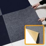 Beylini Kendinden Yapışkanlı Halıfleks Keçe Kaymaz Ev Tekne Ofis Yat Denizlicik Marina Kolay Uygulanabilir Yapışkanlı Karo Halı 40X40 cm - Gri - 40 x 40 cm