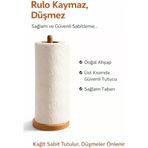 Beylini Tezgah Üstü Ahşap Kağıt Havluluk Dekoratif Peçetelik Kaymaz Dik Rulo Havluluk Şık Tasarım
