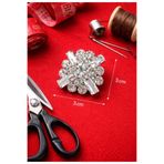 beyna aksesuar KRİSTAL BEYAZ TAŞLI 3 cm METAL DÜĞME 1 PAKET 3 ADET