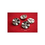 beyna aksesuar Kristal Taşlı Gümüş Kaplamalı Metal Düğme,(Kaban,ceket,yelek,elbise 23 mm)1 paket 4 adet