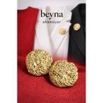 beyna aksesuar Z.A.R.A model Gold tasarım extra büyük boy kaban-ceket-yelek-elbise 2li düğme (4,5cm)