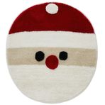 Beyond Deco Boho Mutlu Noeller Noel Baba Bölge Halısı, El Dokuma İç Mekan Tasarımcısı Ev Dekoru Oturma Odası, Yatak Odası, Çocuk Oyun Odası, Evcil Hayvan Dostu Yumuşak Tatil Halıları