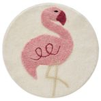 Beyond Deco El Dokuma Flamingo Parça Halı 88,88 cm, Makinede Yıkanabilir Kabarık Komik Havalı Yumuşak Halı Banyo Oturma Odası Dekorasyonu için, Çocuk oyun odası Dekoru Halı paspas