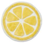 Beyond Deco Limon Mutfak Dekor Halı 88,9 cm, El Dokuma Trendy Estetik Dekoratif Yumuşak Alan Halıları - Kaymaz Hipebeast Makinede Yıkanabilir Anime Kawaii Banyo Halısı, Meyve Banyo Paspası