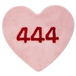 Beyond Deco Lucky Number Pembe Kalp Halı 88,9 cm, Yatak Odası, Mutfak, Banyo, Oturma Odası için El Dokuma Renkli Komik Papatya Kilimi, Sevimli Kalp Şekilli Alan Halıları