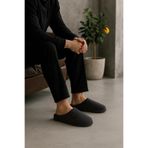 Beyond Erkek Siyah Kadife Ev Terliği 3cm Byndkdf01