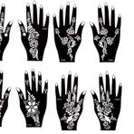 BeyondTattoos 8 yaprak çiçek ve gül dövme şablonu dövme şablonu el ve vücut boyama için Rosalia