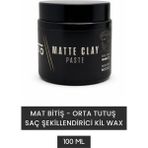 Beyoo Matte Clay Paste – Erkekler Için Mat Bitişli Orta Tutuşlu Saç Şekillendirici Wax 100 ml