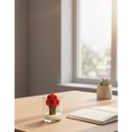 Beyra Decor El Yapımı Lale Buketi Bardak Mum – Dekoratif Doğal Soya Mum - Ateş Kırmızısı