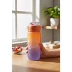 beyshome Renk Değişimli Motivasyon Yazılı Su Matarası 500 ML Sızdırmaz Kapak & Taşıma Askılı