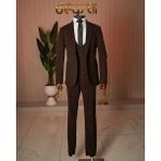 Beystil Kahverengi Mono Yaka Takım Elbise Nikol - Slim Fit - 56