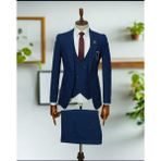 Beystil Sivri Yaka Parlement Mavisi Takım Elbise Roni - Slim Fit - 6 Drop - 48