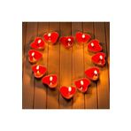Beysüs 10 Adet Kırmızı Kalpli Tealight Mum Sevgiliye Hediye Kalp Mum Evlilik Teklifi Yıldönümü