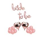 Beysüs Bride To Be Imza Folyo Balon 10 Adet Rose Gold Balon 2 Adet 16 İnc Kalp Folyo Balon