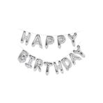 Beysüs Happy Birthday Folyo Balon Gümüş