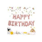 Beysüs Happy Birthday Rose Gold Harf Folyo Balon Set
