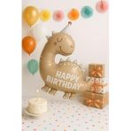 Beysüs Retro Sevimli Dinazor Happy Birthday Yazılı Folyo Balon