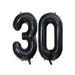 Beysüs Siyah 30 Rakam Folyo Balon 80 cm